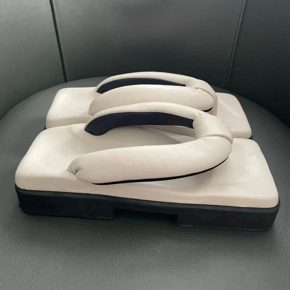 Sinobi Geta Double Leather Sandals Size Sinobi 4 (US 8) - Picture 4 of 9